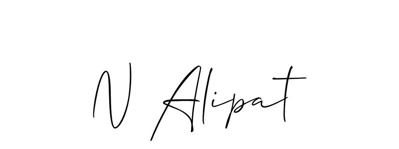 Make a beautiful signature design for name N Alipat. With this signature (Allison_Script) style, you can create a handwritten signature for free. N Alipat signature style 2 images and pictures png