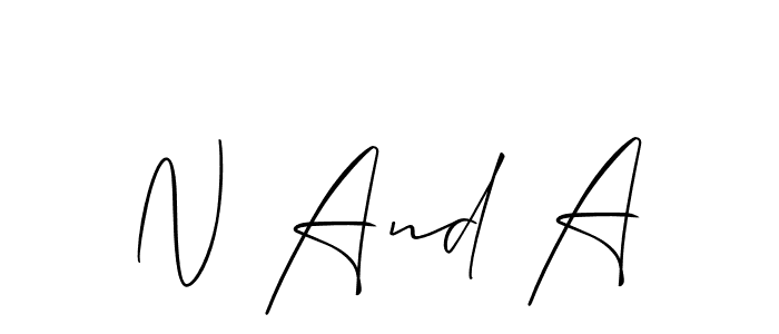 This is the best signature style for the N And A name. Also you like these signature font (Allison_Script). Mix name signature. N And A signature style 2 images and pictures png