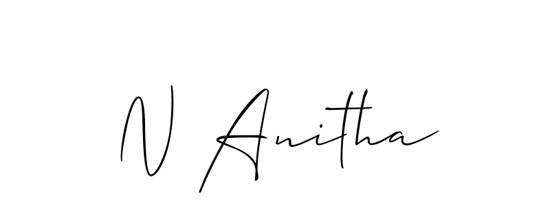 N Anitha stylish signature style. Best Handwritten Sign (Allison_Script) for my name. Handwritten Signature Collection Ideas for my name N Anitha. N Anitha signature style 2 images and pictures png
