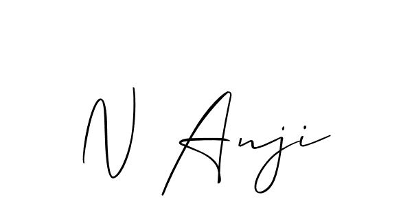 You should practise on your own different ways (Allison_Script) to write your name (N Anji) in signature. don't let someone else do it for you. N Anji signature style 2 images and pictures png