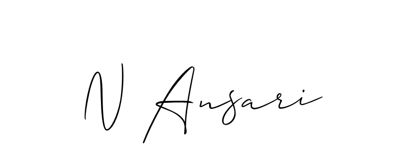 You should practise on your own different ways (Allison_Script) to write your name (N Ansari) in signature. don't let someone else do it for you. N Ansari signature style 2 images and pictures png