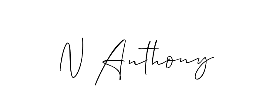 Make a beautiful signature design for name N Anthony. With this signature (Allison_Script) style, you can create a handwritten signature for free. N Anthony signature style 2 images and pictures png