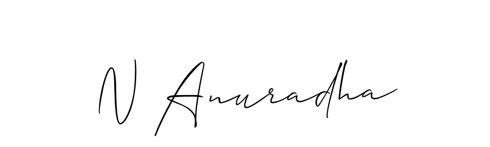 You should practise on your own different ways (Allison_Script) to write your name (N Anuradha) in signature. don't let someone else do it for you. N Anuradha signature style 2 images and pictures png