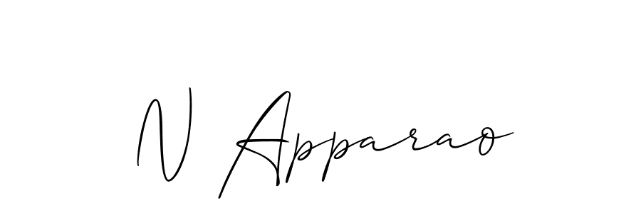 Make a beautiful signature design for name N Apparao. With this signature (Allison_Script) style, you can create a handwritten signature for free. N Apparao signature style 2 images and pictures png