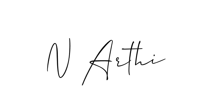 Use a signature maker to create a handwritten signature online. With this signature software, you can design (Allison_Script) your own signature for name N Arthi. N Arthi signature style 2 images and pictures png