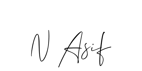 Make a beautiful signature design for name N Asif. Use this online signature maker to create a handwritten signature for free. N Asif signature style 2 images and pictures png