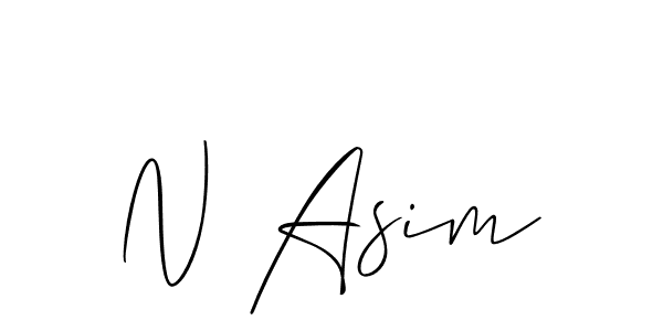 It looks lik you need a new signature style for name N Asim. Design unique handwritten (Allison_Script) signature with our free signature maker in just a few clicks. N Asim signature style 2 images and pictures png