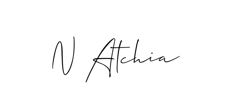 Here are the top 10 professional signature styles for the name N Atchia. These are the best autograph styles you can use for your name. N Atchia signature style 2 images and pictures png