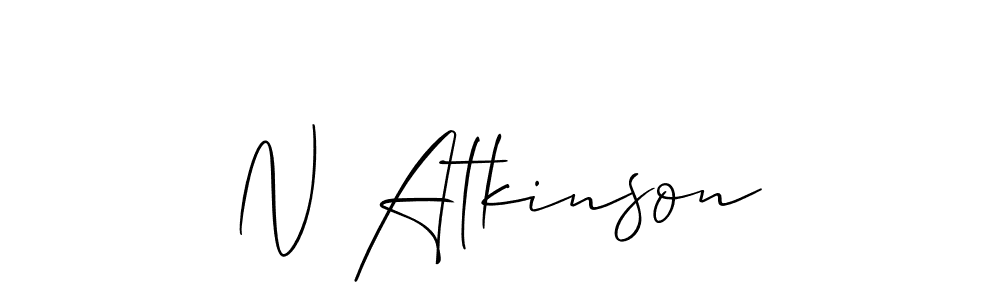 Create a beautiful signature design for name N Atkinson. With this signature (Allison_Script) fonts, you can make a handwritten signature for free. N Atkinson signature style 2 images and pictures png