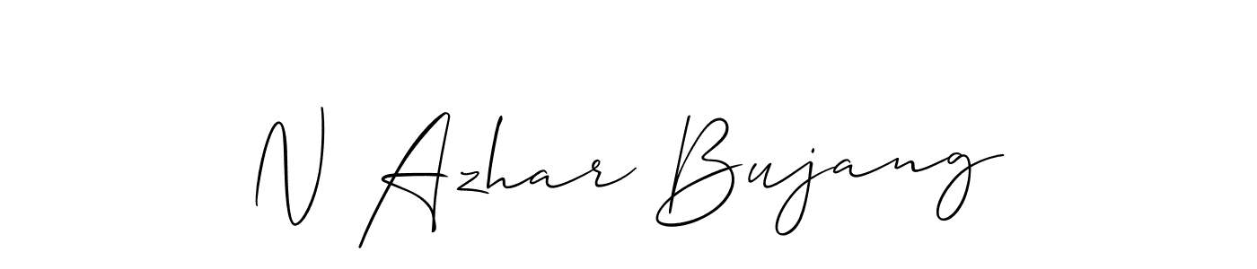 How to Draw N Azhar Bujang signature style? Allison_Script is a latest design signature styles for name N Azhar Bujang. N Azhar Bujang signature style 2 images and pictures png