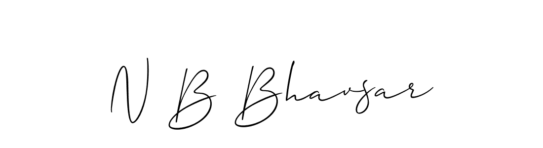 How to make N B Bhavsar signature? Allison_Script is a professional autograph style. Create handwritten signature for N B Bhavsar name. N B Bhavsar signature style 2 images and pictures png