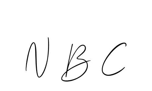 Also we have N B C name is the best signature style. Create professional handwritten signature collection using Allison_Script autograph style. N B C signature style 2 images and pictures png