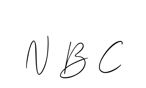 N B C stylish signature style. Best Handwritten Sign (Allison_Script) for my name. Handwritten Signature Collection Ideas for my name N B C. N B C signature style 2 images and pictures png
