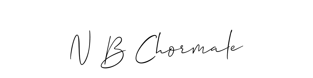 How to make N B Chormale signature? Allison_Script is a professional autograph style. Create handwritten signature for N B Chormale name. N B Chormale signature style 2 images and pictures png