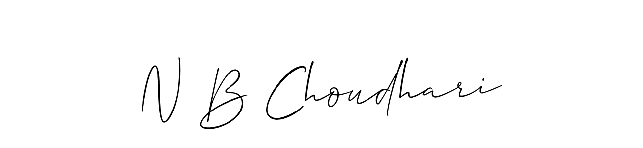 Make a beautiful signature design for name N B Choudhari. Use this online signature maker to create a handwritten signature for free. N B Choudhari signature style 2 images and pictures png