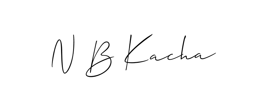 How to make N B Kacha signature? Allison_Script is a professional autograph style. Create handwritten signature for N B Kacha name. N B Kacha signature style 2 images and pictures png