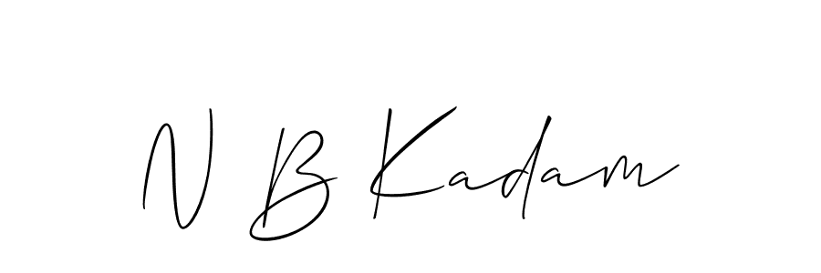 Create a beautiful signature design for name N B Kadam. With this signature (Allison_Script) fonts, you can make a handwritten signature for free. N B Kadam signature style 2 images and pictures png