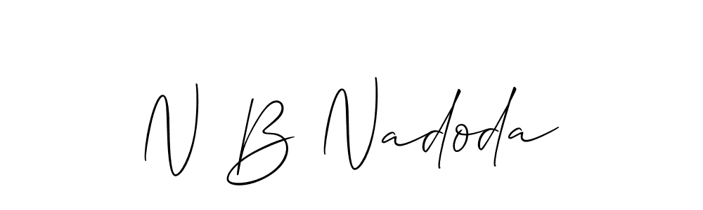 How to make N B Nadoda signature? Allison_Script is a professional autograph style. Create handwritten signature for N B Nadoda name. N B Nadoda signature style 2 images and pictures png