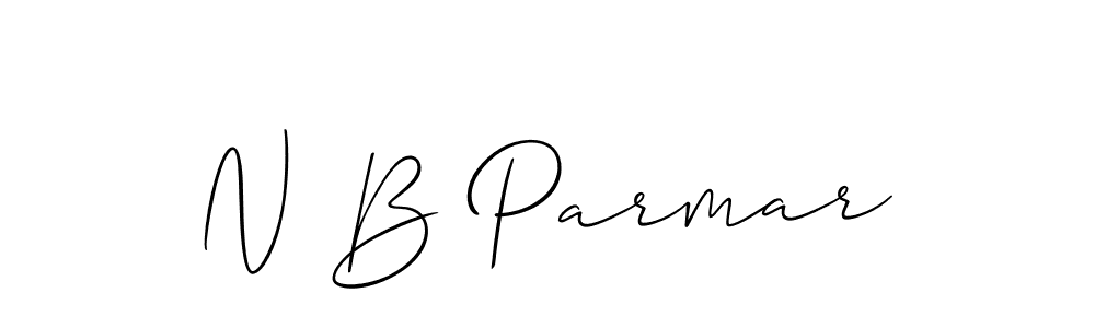 It looks lik you need a new signature style for name N B Parmar. Design unique handwritten (Allison_Script) signature with our free signature maker in just a few clicks. N B Parmar signature style 2 images and pictures png