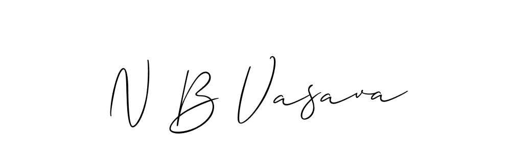Best and Professional Signature Style for N B Vasava. Allison_Script Best Signature Style Collection. N B Vasava signature style 2 images and pictures png