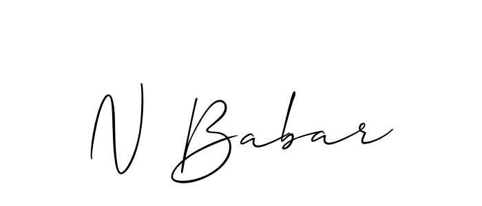 Similarly Allison_Script is the best handwritten signature design. Signature creator online .You can use it as an online autograph creator for name N Babar. N Babar signature style 2 images and pictures png