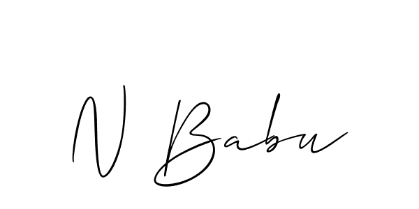 Design your own signature with our free online signature maker. With this signature software, you can create a handwritten (Allison_Script) signature for name N Babu. N Babu signature style 2 images and pictures png