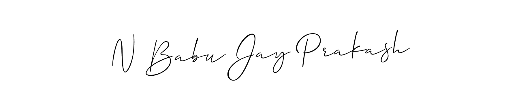 Make a beautiful signature design for name N Babu Jay Prakash. Use this online signature maker to create a handwritten signature for free. N Babu Jay Prakash signature style 2 images and pictures png