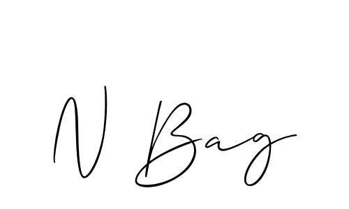 Check out images of Autograph of N Bag name. Actor N Bag Signature Style. Allison_Script is a professional sign style online. N Bag signature style 2 images and pictures png