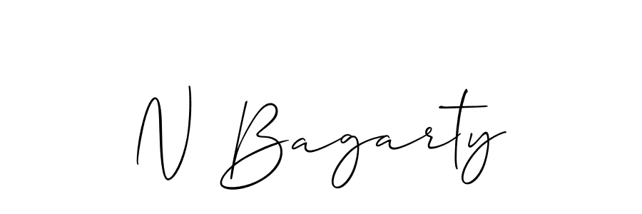 You should practise on your own different ways (Allison_Script) to write your name (N Bagarty) in signature. don't let someone else do it for you. N Bagarty signature style 2 images and pictures png