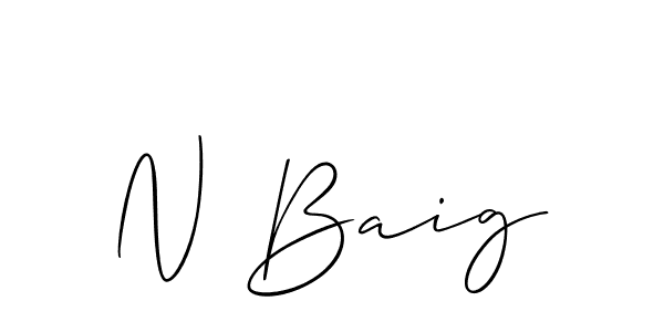 Make a beautiful signature design for name N Baig. Use this online signature maker to create a handwritten signature for free. N Baig signature style 2 images and pictures png