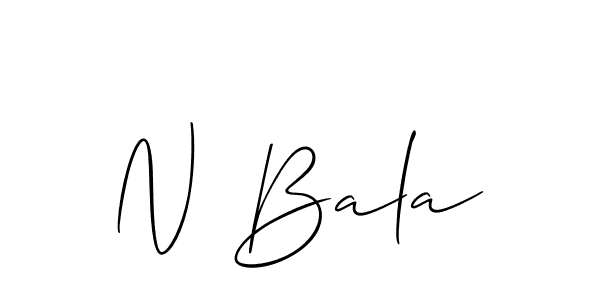 How to make N Bala name signature. Use Allison_Script style for creating short signs online. This is the latest handwritten sign. N Bala signature style 2 images and pictures png