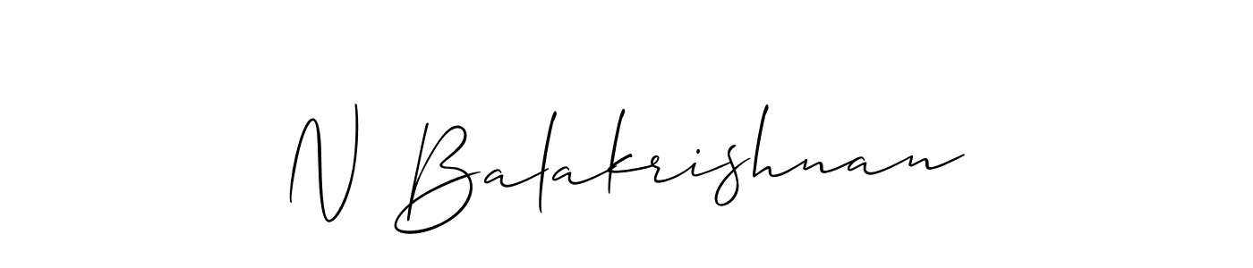 Once you've used our free online signature maker to create your best signature Allison_Script style, it's time to enjoy all of the benefits that N Balakrishnan name signing documents. N Balakrishnan signature style 2 images and pictures png