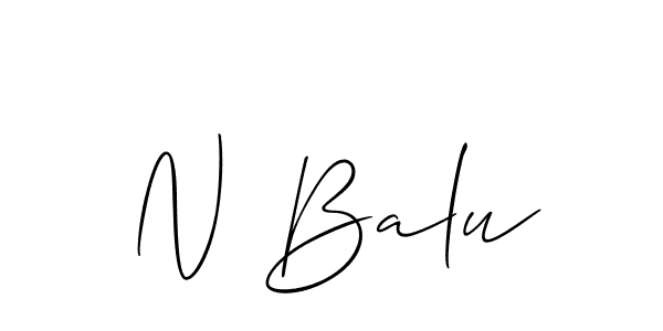Design your own signature with our free online signature maker. With this signature software, you can create a handwritten (Allison_Script) signature for name N Balu. N Balu signature style 2 images and pictures png