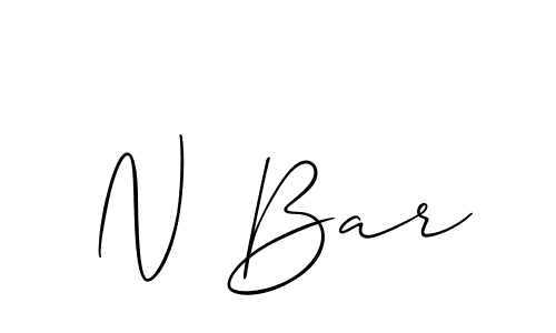 if you are searching for the best signature style for your name N Bar. so please give up your signature search. here we have designed multiple signature styles  using Allison_Script. N Bar signature style 2 images and pictures png