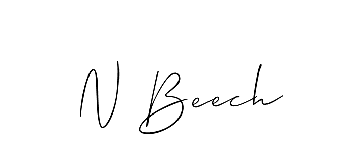 It looks lik you need a new signature style for name N Beech. Design unique handwritten (Allison_Script) signature with our free signature maker in just a few clicks. N Beech signature style 2 images and pictures png