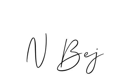 It looks lik you need a new signature style for name N Bej. Design unique handwritten (Allison_Script) signature with our free signature maker in just a few clicks. N Bej signature style 2 images and pictures png