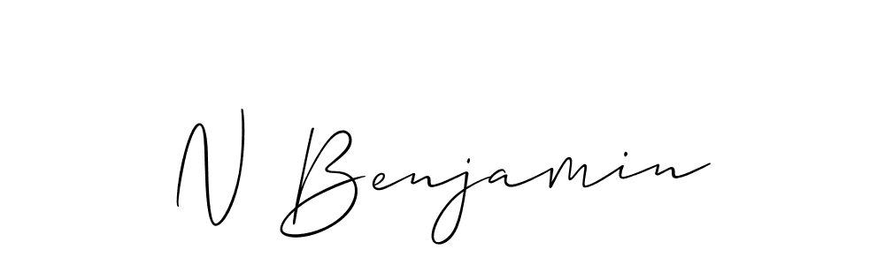 How to Draw N Benjamin signature style? Allison_Script is a latest design signature styles for name N Benjamin. N Benjamin signature style 2 images and pictures png