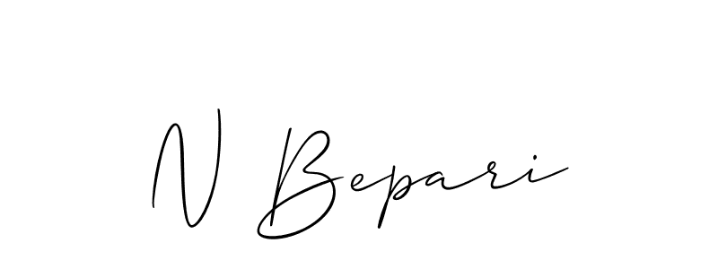 Allison_Script is a professional signature style that is perfect for those who want to add a touch of class to their signature. It is also a great choice for those who want to make their signature more unique. Get N Bepari name to fancy signature for free. N Bepari signature style 2 images and pictures png