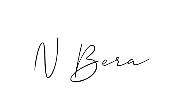 How to Draw N Bera signature style? Allison_Script is a latest design signature styles for name N Bera. N Bera signature style 2 images and pictures png