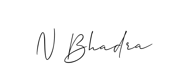 Also we have N Bhadra name is the best signature style. Create professional handwritten signature collection using Allison_Script autograph style. N Bhadra signature style 2 images and pictures png