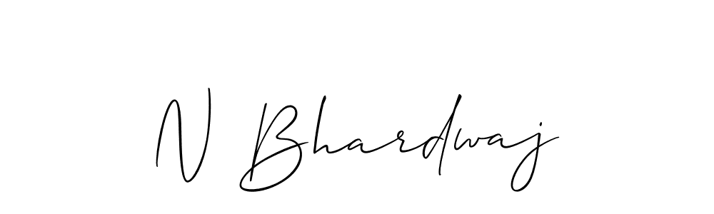 Allison_Script is a professional signature style that is perfect for those who want to add a touch of class to their signature. It is also a great choice for those who want to make their signature more unique. Get N Bhardwaj name to fancy signature for free. N Bhardwaj signature style 2 images and pictures png