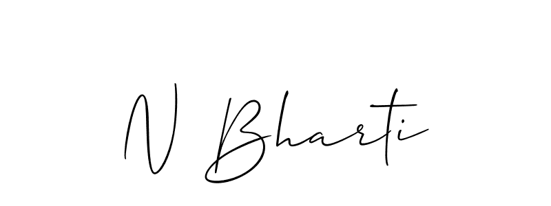 Here are the top 10 professional signature styles for the name N Bharti. These are the best autograph styles you can use for your name. N Bharti signature style 2 images and pictures png