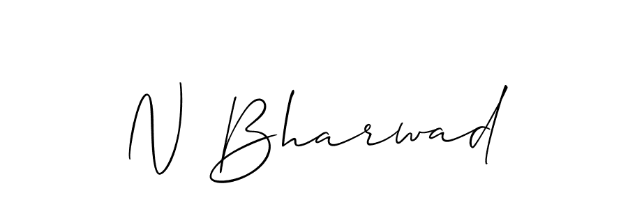 You should practise on your own different ways (Allison_Script) to write your name (N Bharwad) in signature. don't let someone else do it for you. N Bharwad signature style 2 images and pictures png