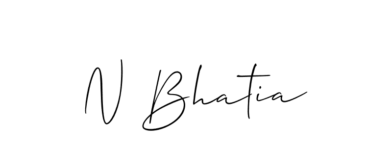 How to make N Bhatia signature? Allison_Script is a professional autograph style. Create handwritten signature for N Bhatia name. N Bhatia signature style 2 images and pictures png