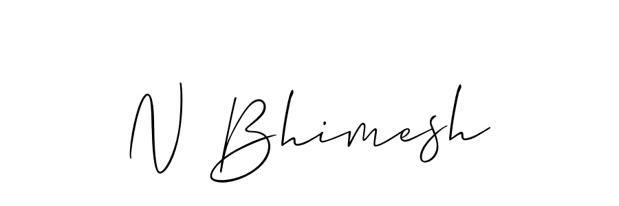 Make a beautiful signature design for name N Bhimesh. With this signature (Allison_Script) style, you can create a handwritten signature for free. N Bhimesh signature style 2 images and pictures png