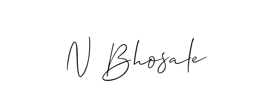 N Bhosale stylish signature style. Best Handwritten Sign (Allison_Script) for my name. Handwritten Signature Collection Ideas for my name N Bhosale. N Bhosale signature style 2 images and pictures png