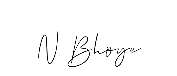 It looks lik you need a new signature style for name N Bhoye. Design unique handwritten (Allison_Script) signature with our free signature maker in just a few clicks. N Bhoye signature style 2 images and pictures png