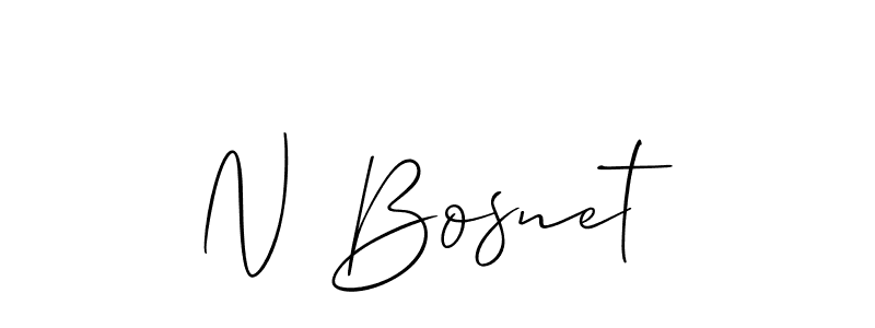 Make a beautiful signature design for name N Bosnet. Use this online signature maker to create a handwritten signature for free. N Bosnet signature style 2 images and pictures png