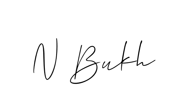 Best and Professional Signature Style for N Bukh. Allison_Script Best Signature Style Collection. N Bukh signature style 2 images and pictures png