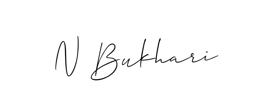 Make a beautiful signature design for name N Bukhari. Use this online signature maker to create a handwritten signature for free. N Bukhari signature style 2 images and pictures png